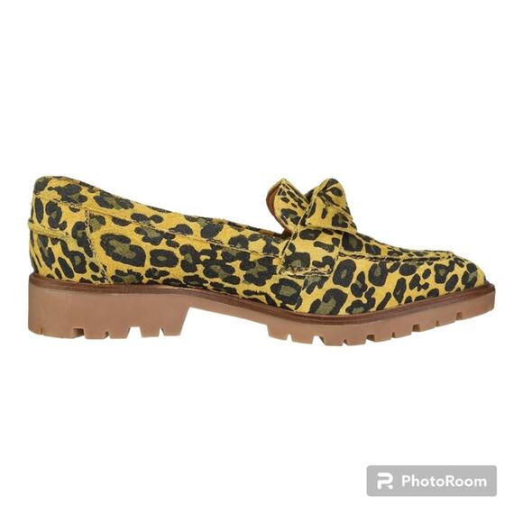 Lucky Brand Leopard Print Tamio Suede Loafer Size 7 New - Picture 3 of 11